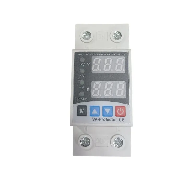 63A Current/Voltage Adjustable Over/Under Voltage Protector With Over Current Protector Relay Breaker and Voltage Regulator and Auto Recovery