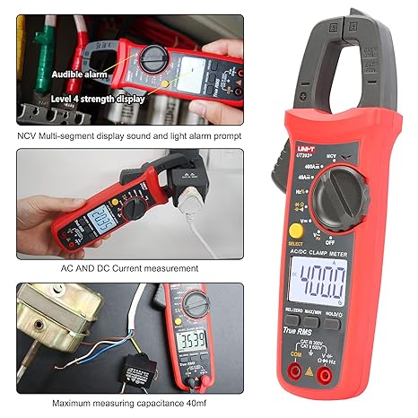 Uni-t Ut203+ Digital Clamp Meter 400A Ac/dc True- Rms