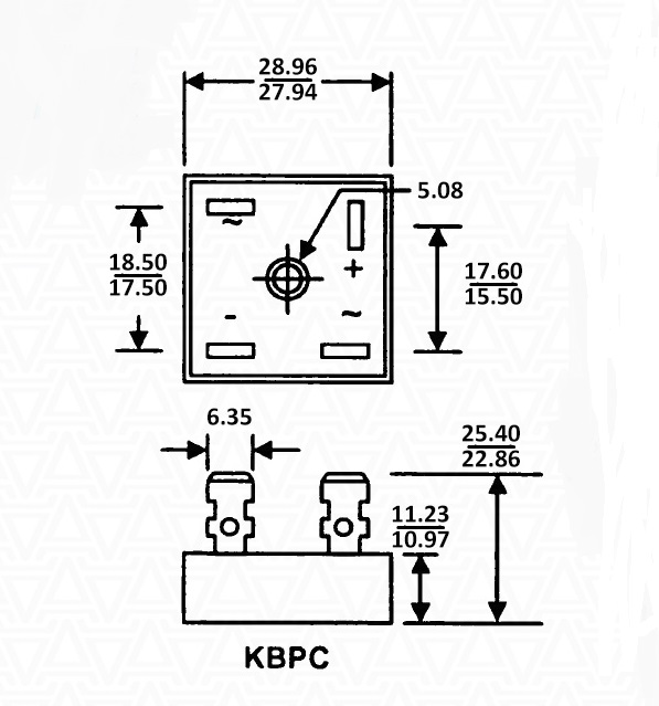 KBPC3510 Single Phase Diode Bridge Rectifier