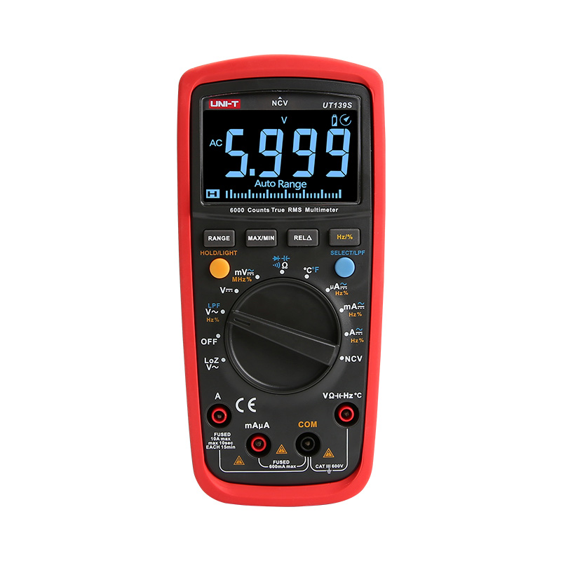 UNI-T UT139C Digital Multimeter Auto Range True RMS Meter Handheld Tester 6000 Count Voltmeter Temperature Test UNITY