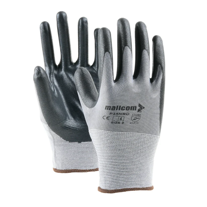 mallcom protective Waterproof nilon gloves P35NBD black