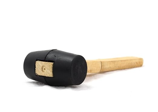 2.5Inch Diameter Rubber Mallet Hammer With Wooden Handle